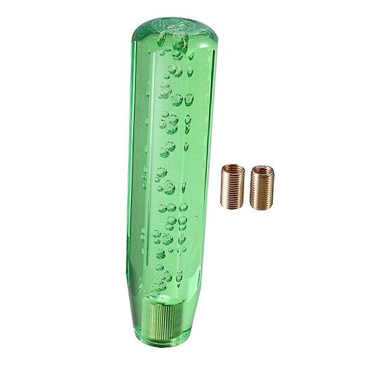 Gear Shift Knob Stick, 20cm Faux Crystal Transparent Bubble Gear Shifter Green