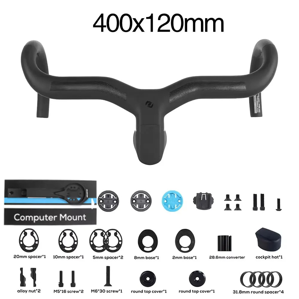 Carbon Road Bicycle Integrated Handlebar Internal Routing Di2 Matte with Mount
