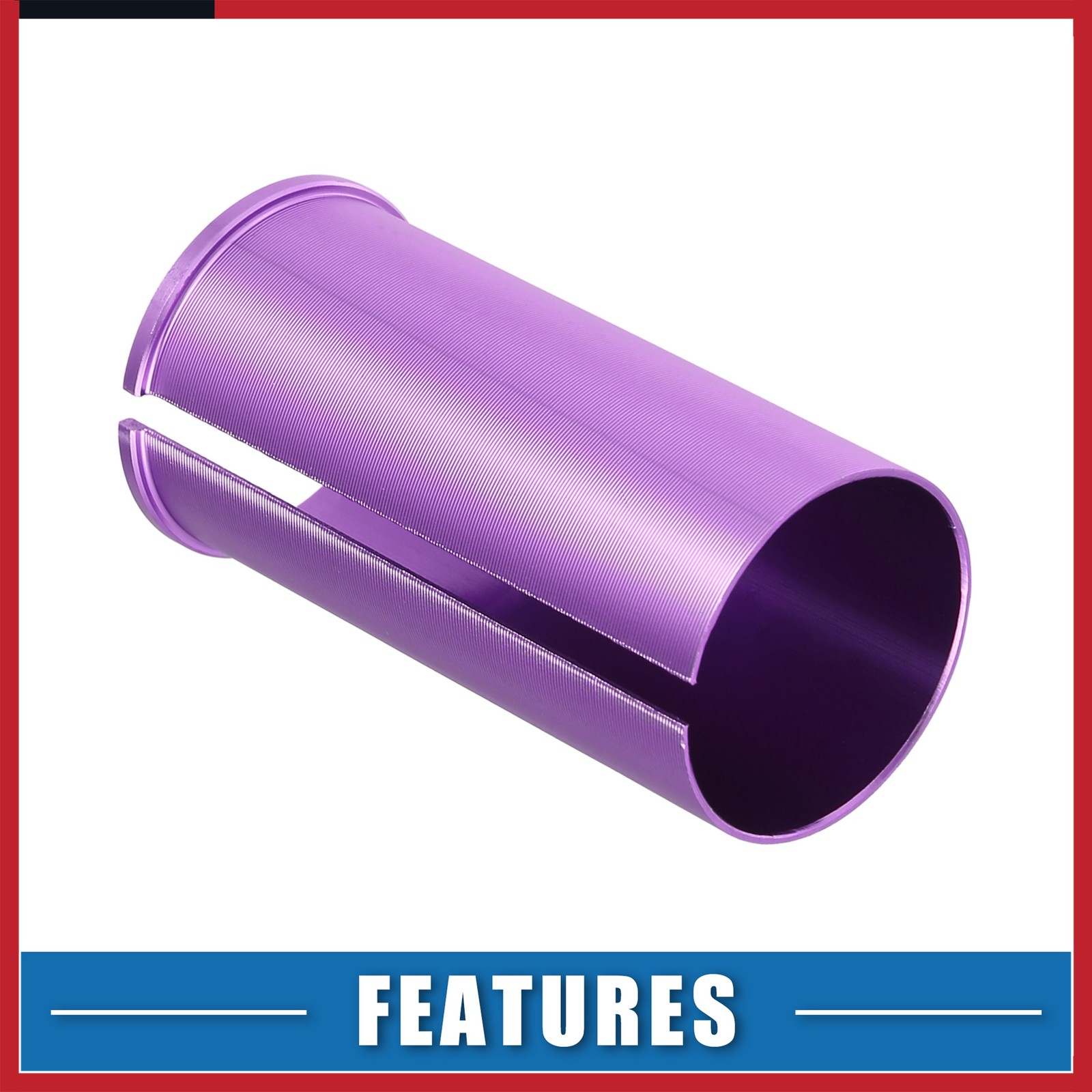 27.2mm 1.07″ ID 28.6mm 1.13″ OD Seat Post Adapter fit for Bicycle Durable Purple