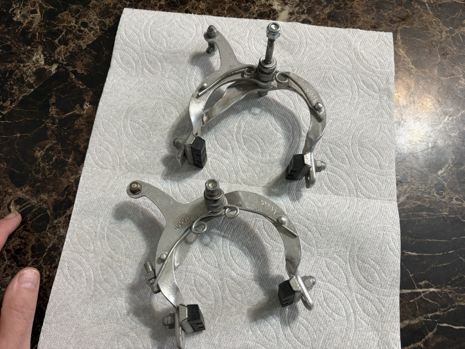 BMX 1000A Sidepull Brake Caliper PAIR Front Rear Silver used brakes APSE CHINA