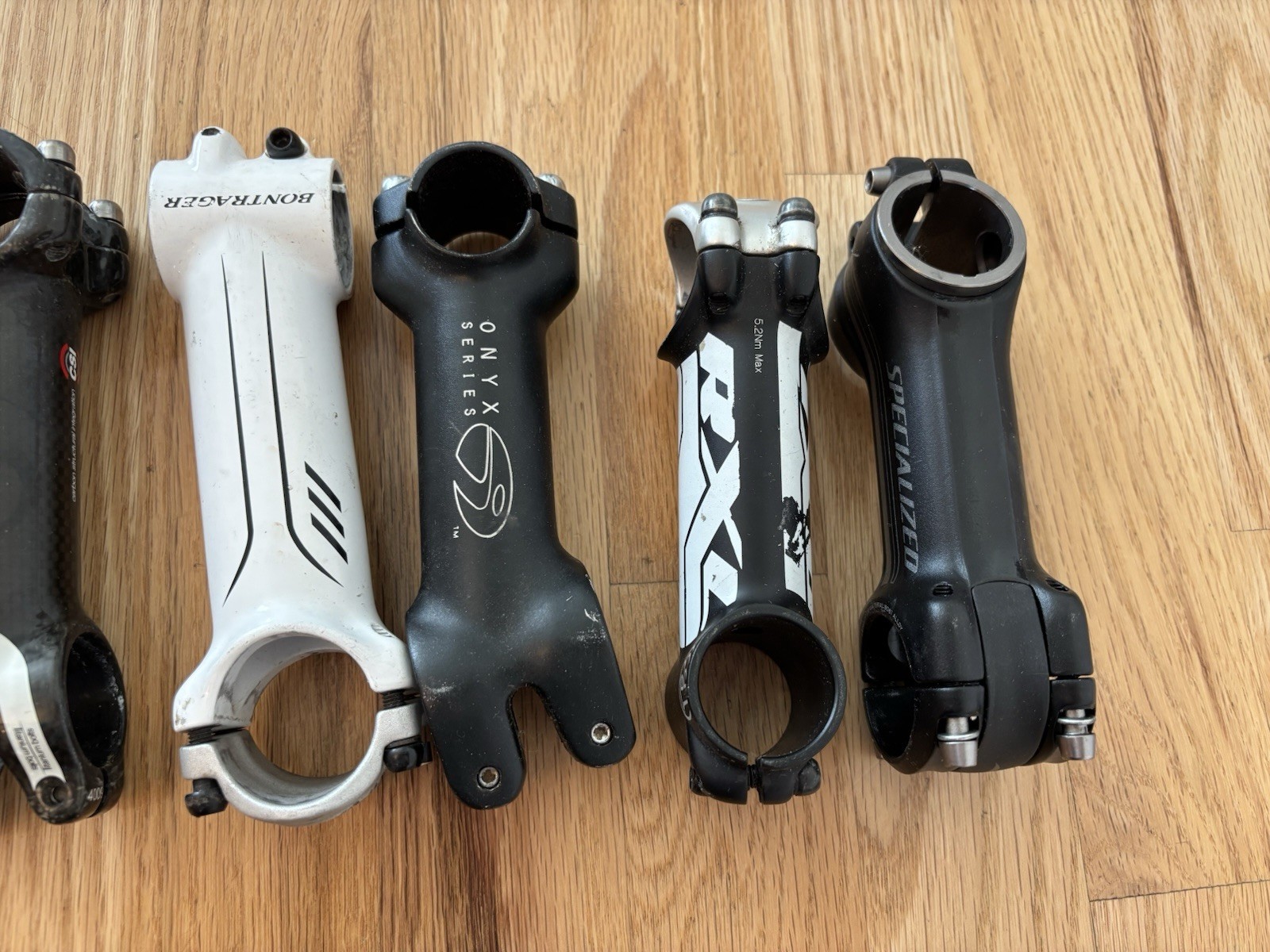 Various MTB Handlebar Stems Lot Of 5 Long 31.8