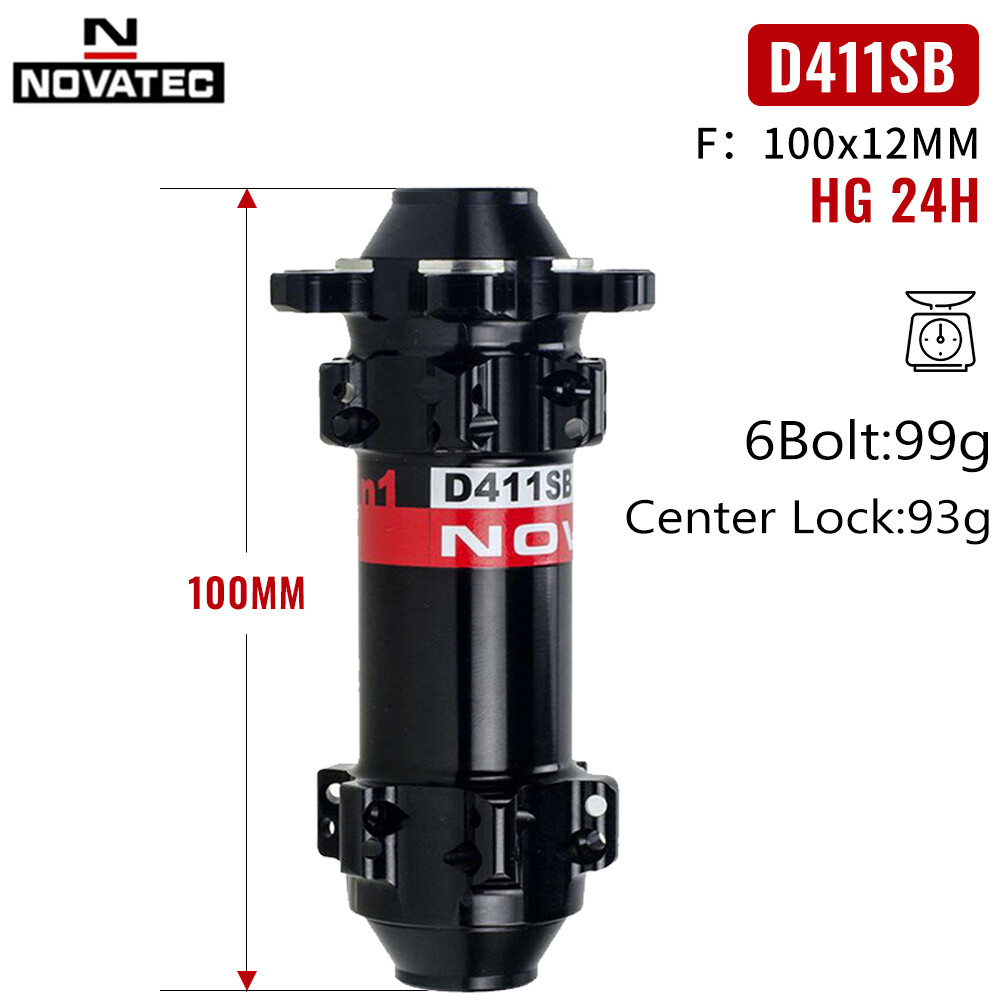 Novatec D411/412SB Center Lock/6 Bolt Disc Brake Hubs Road Bike 24H Thru Alex