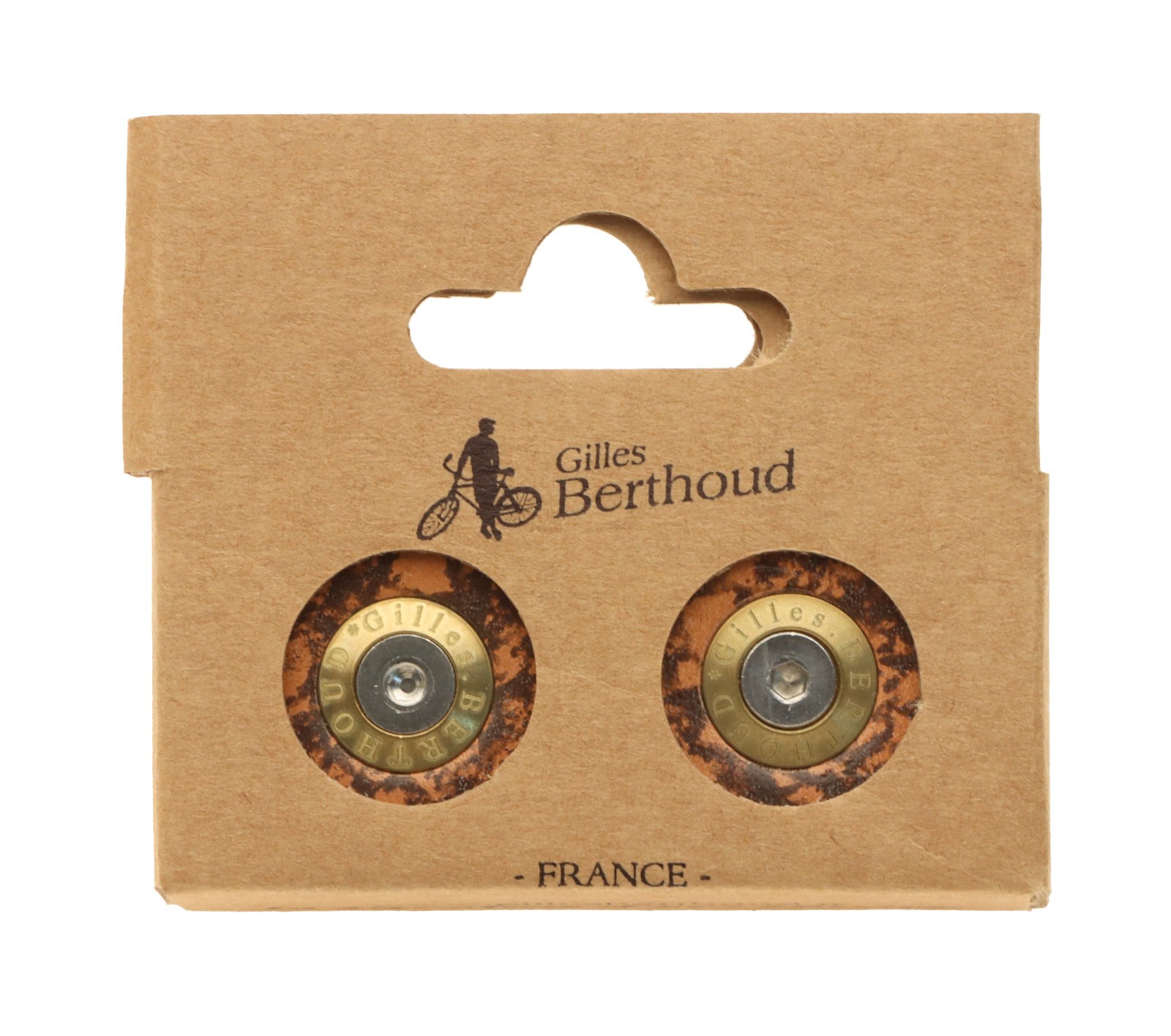 Gilles Berthoud Road Handlebar End Plugs PAIR Cork Leather NEW NOS NIB
