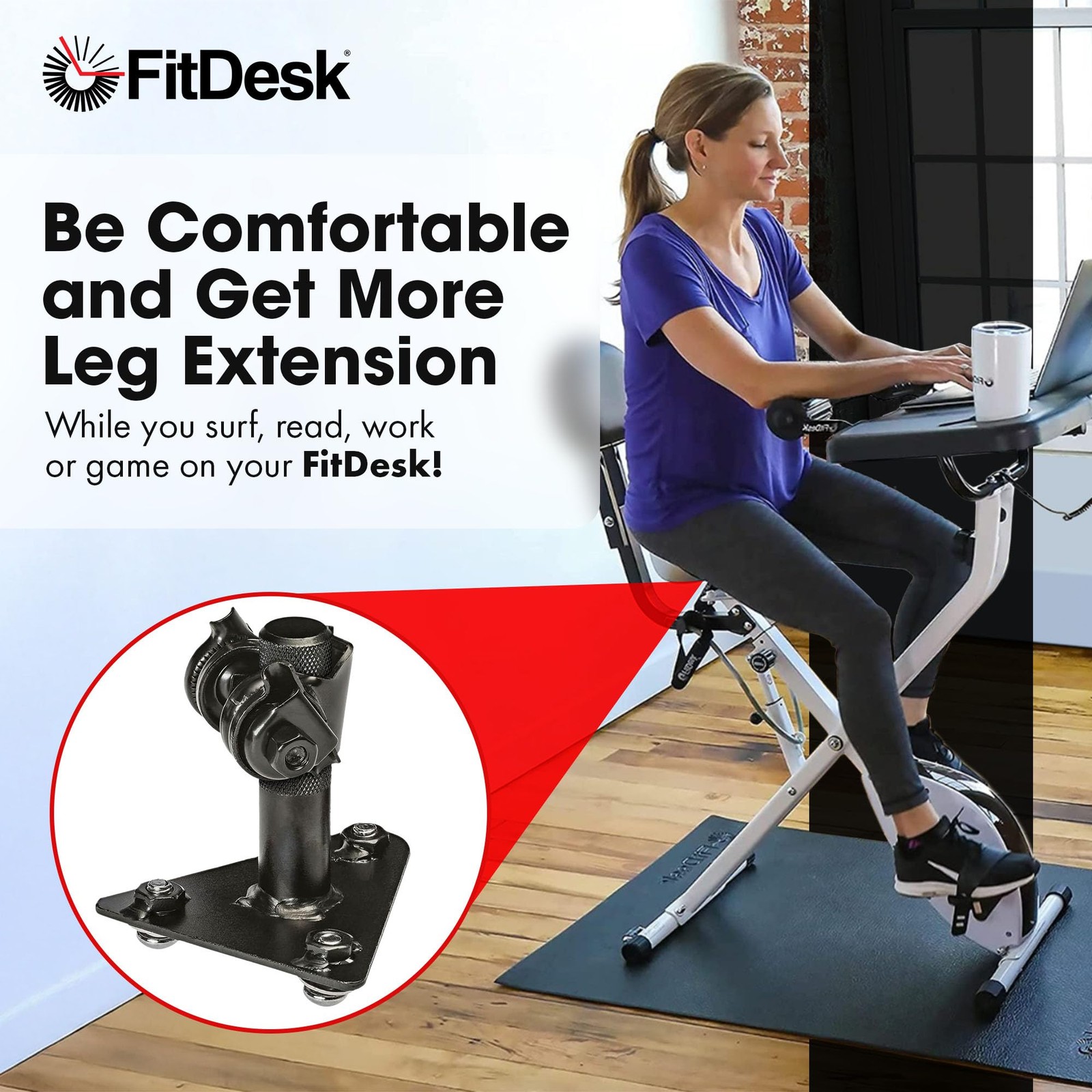 Fitdesk Universal Saddle Extender For Fdx 2.0 3.0 – Adjustable Bike Seat Post
