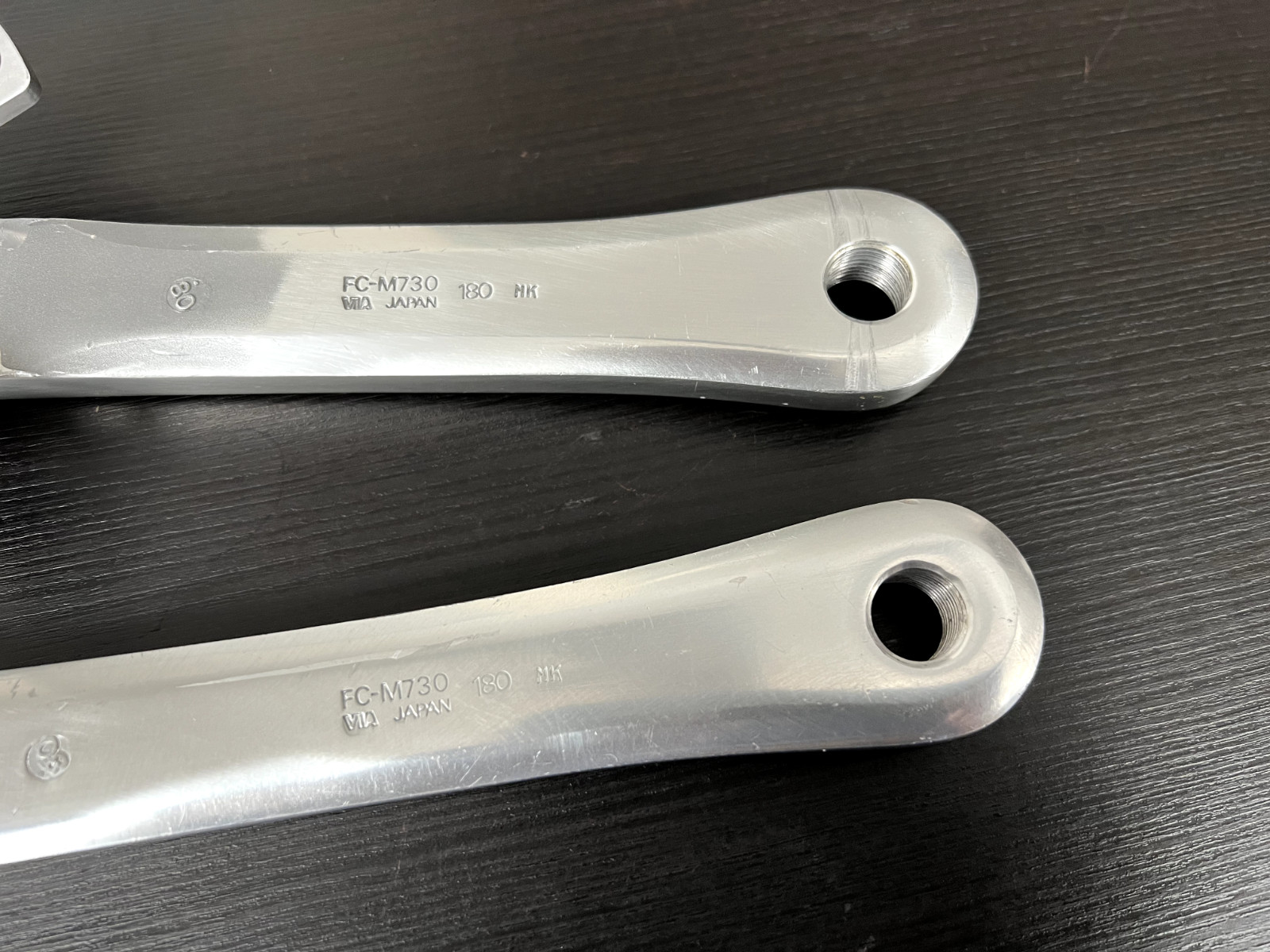 Vintage Shimano Deore XT fc-m730 180mm crank arms square taper triple crankset