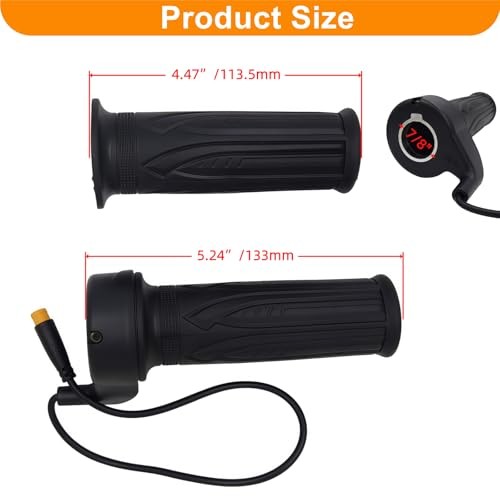 E-Bike 20X Full Twist Throttle Grip – 12V-72V Electric Bike Scooter