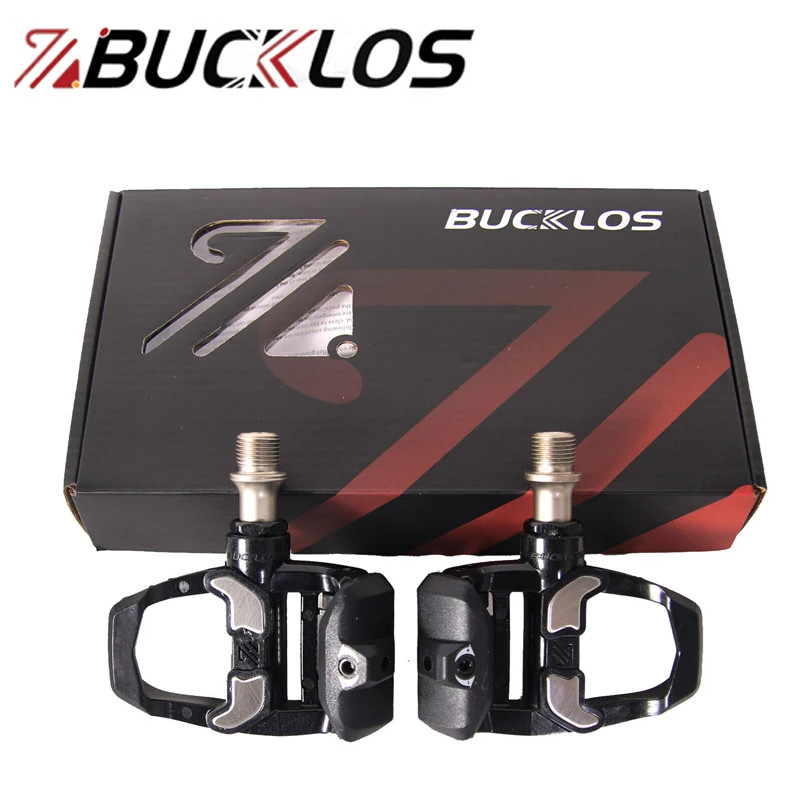 Road Bike Clipless Pedals Self-locking Nylon/Carbon Fiber Lock Pedal with Cleats