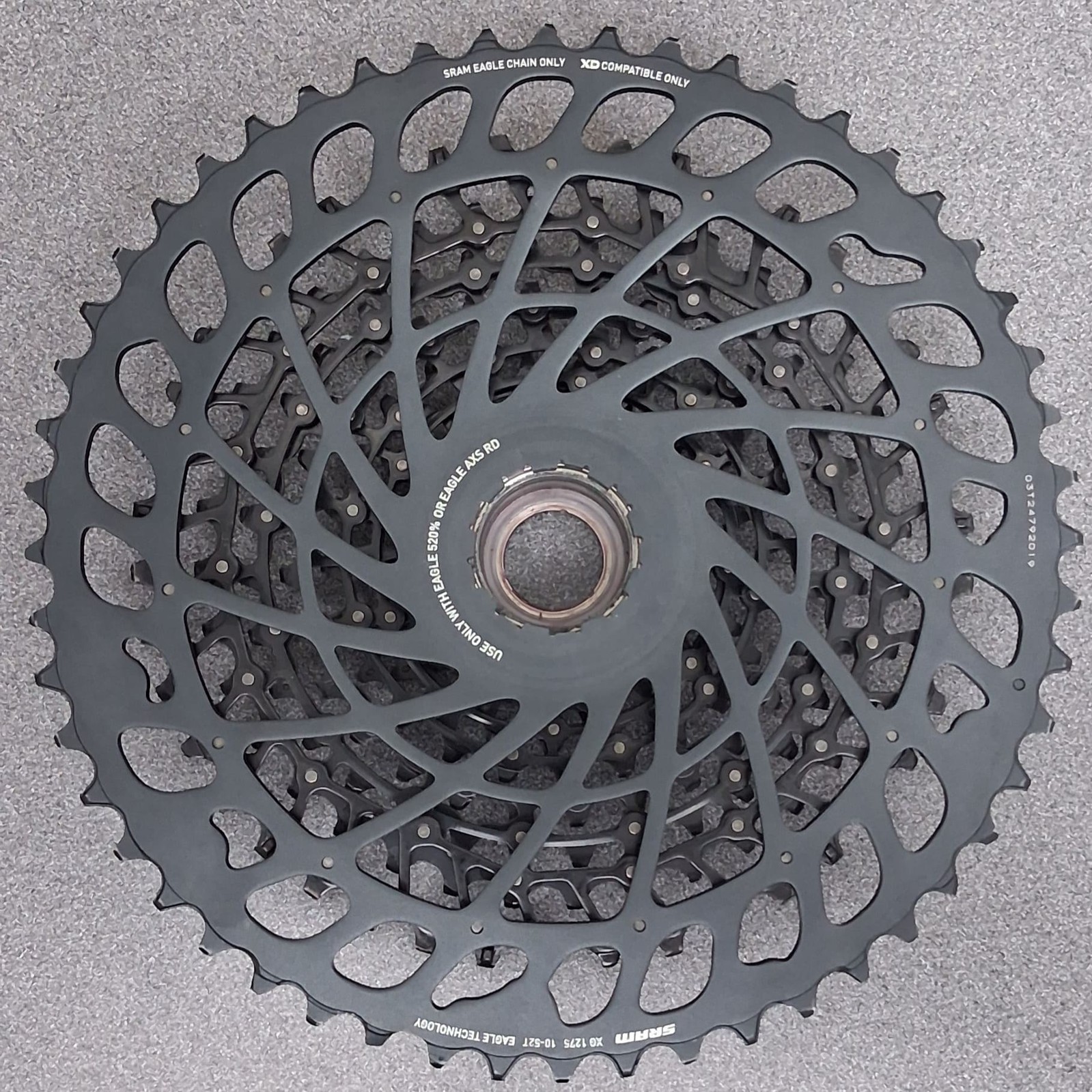 SRAM GX Eagle XG-1275 Cassette – 12-Speed, 10-52t, Black, For XD Driver Body