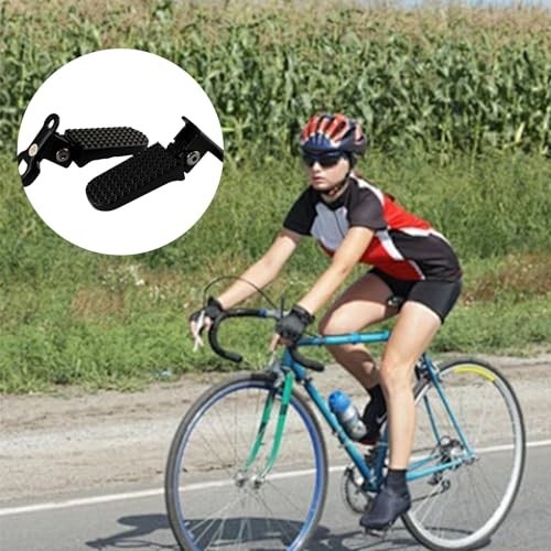 1 Pair Mini Folding Bicycle Rear Foot Pegs for Mountain Bike E-Bike