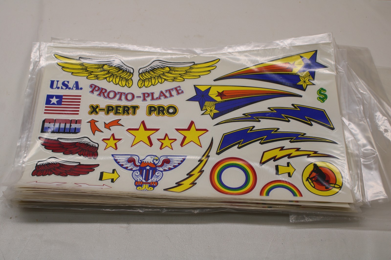 NOS OLD SCHOOL BMX PROTO PLATE STICKER DECAL SHEET LOT OF (20)