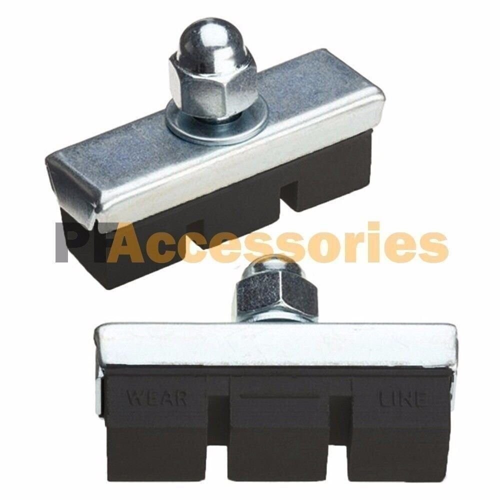 20 Pcs 10 Pairs High Grade Cycling Bicycle Bike Bolt On Brake Pads 40mm Rubber