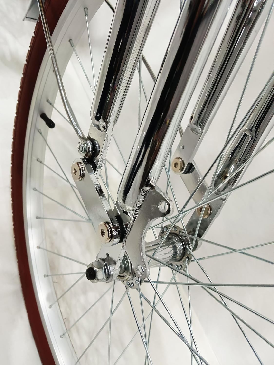 CDHPOWER 1 inch Threaded Bicycle Fork 26″ Dual Springer Bike Fork &Headset Combo