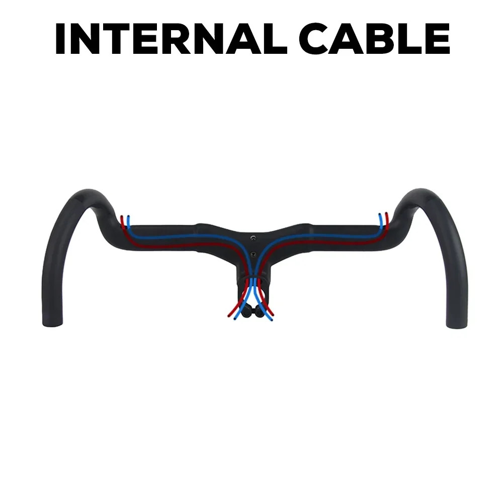 Full Carbon Gravel Bike Integrated Cockpit Drop Bar Internal Routing 16° Flare