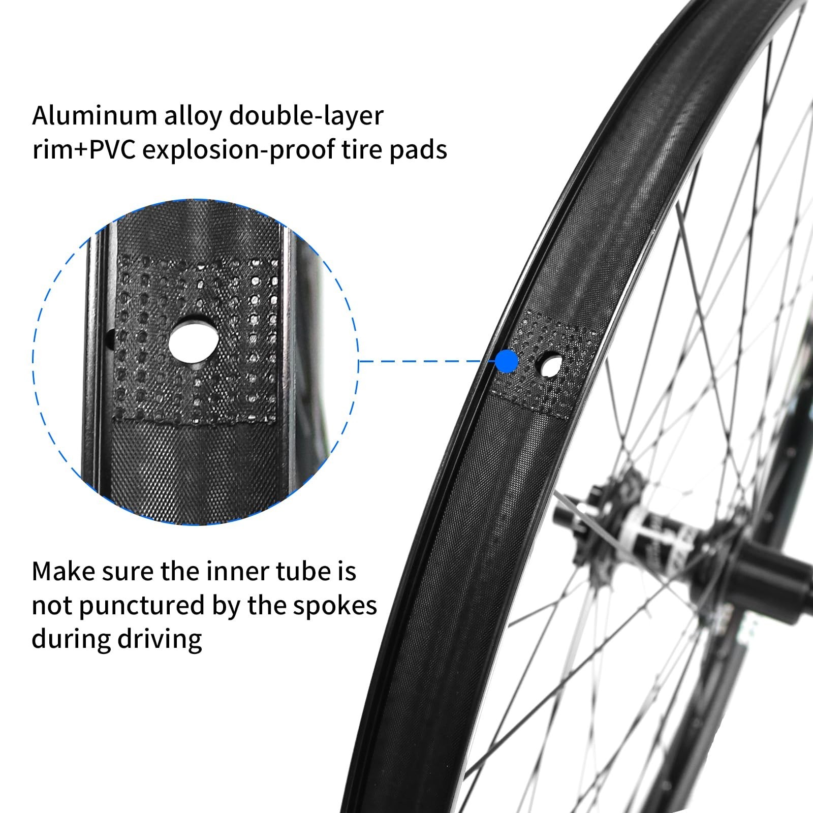 ZTZ 27.5″/29″ Thru Axle Boost Mountain Bike Wheelset，Ultralight Aluminum