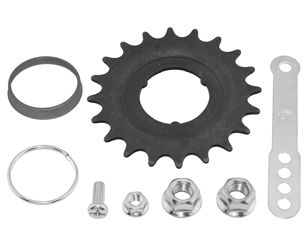 ALTA STEEL COASTER HUB TRIM KITS 20T FOR BICYCLE WHEELS BLACK.