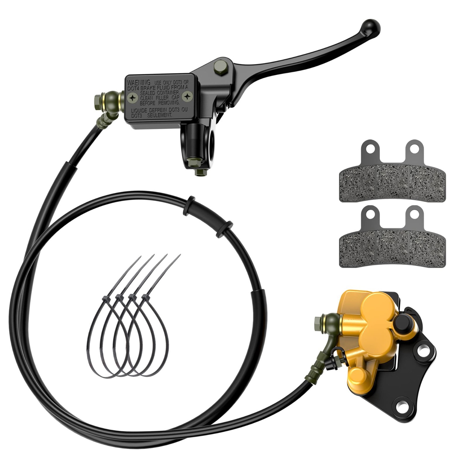 Front Disc Brake Master Cylinder Caliper & Pad Assembly for 50cc-125cc Dirt Pit