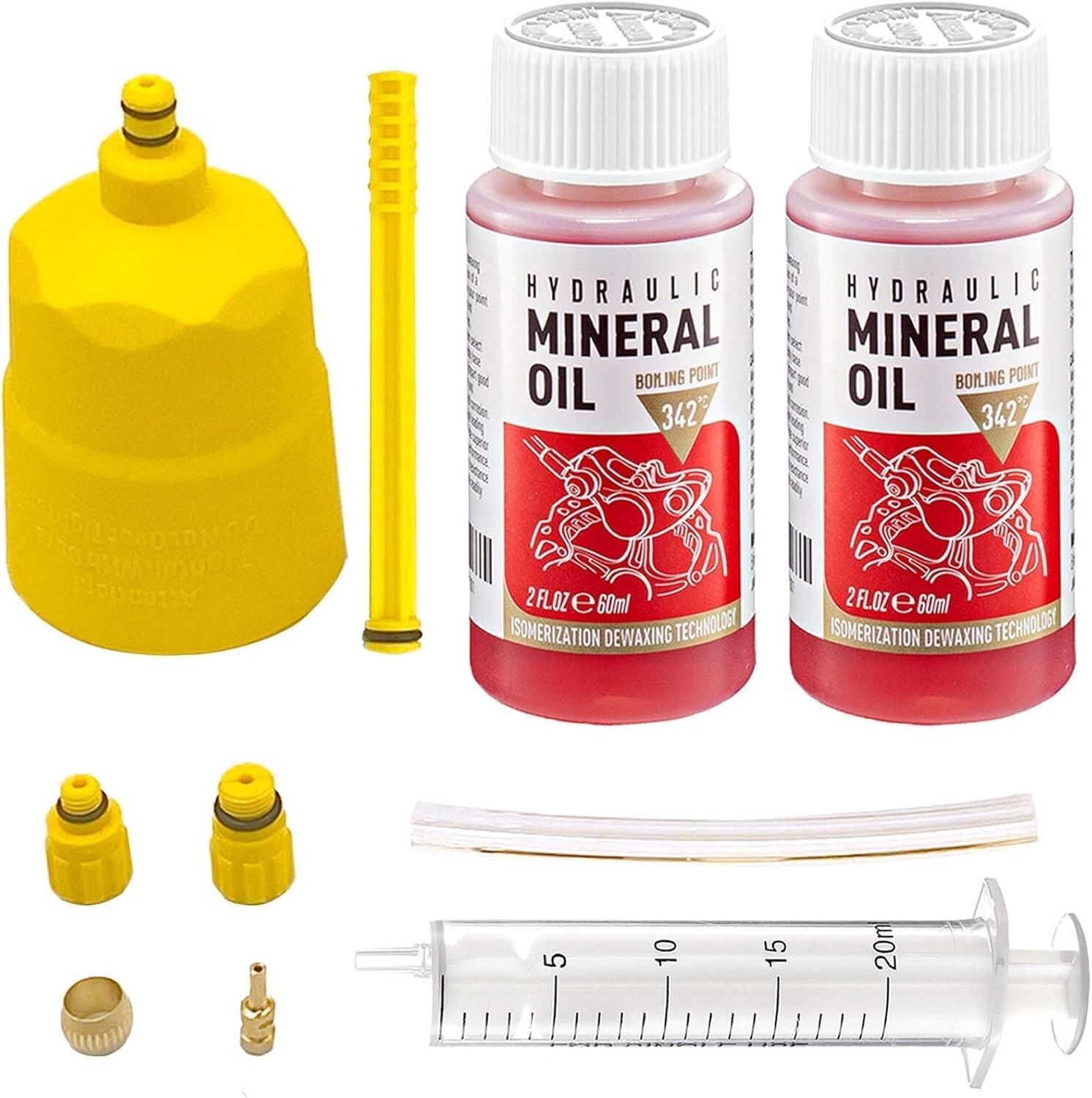 Brake Bleed Kit for Shimano Hydraulic Brakes, Brake Fluid Mineral Oil 120ml …