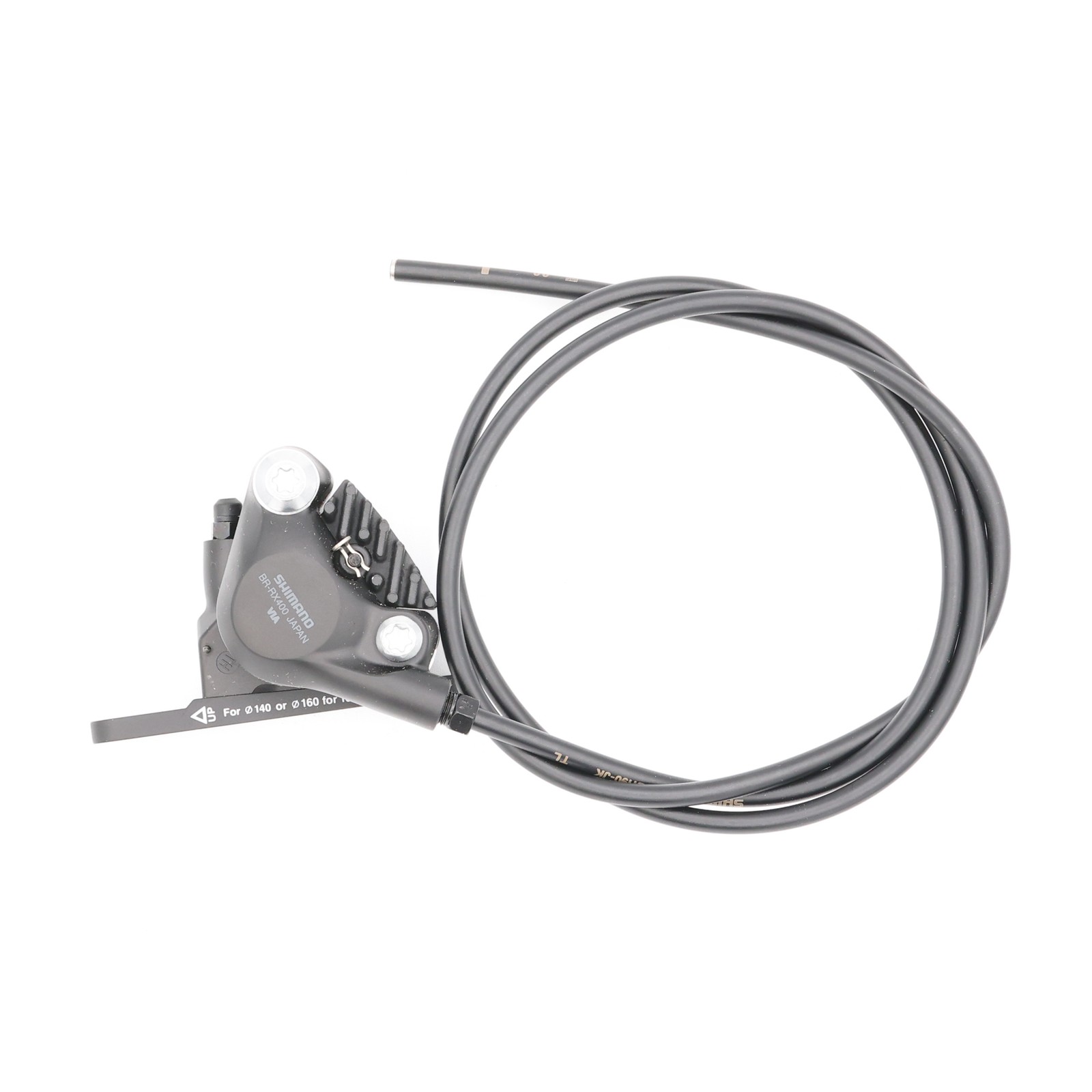 Shimano GRX BR-RX400 Hydraulic Disc Brake Caliper Flat Mount w/ Hose Adapter