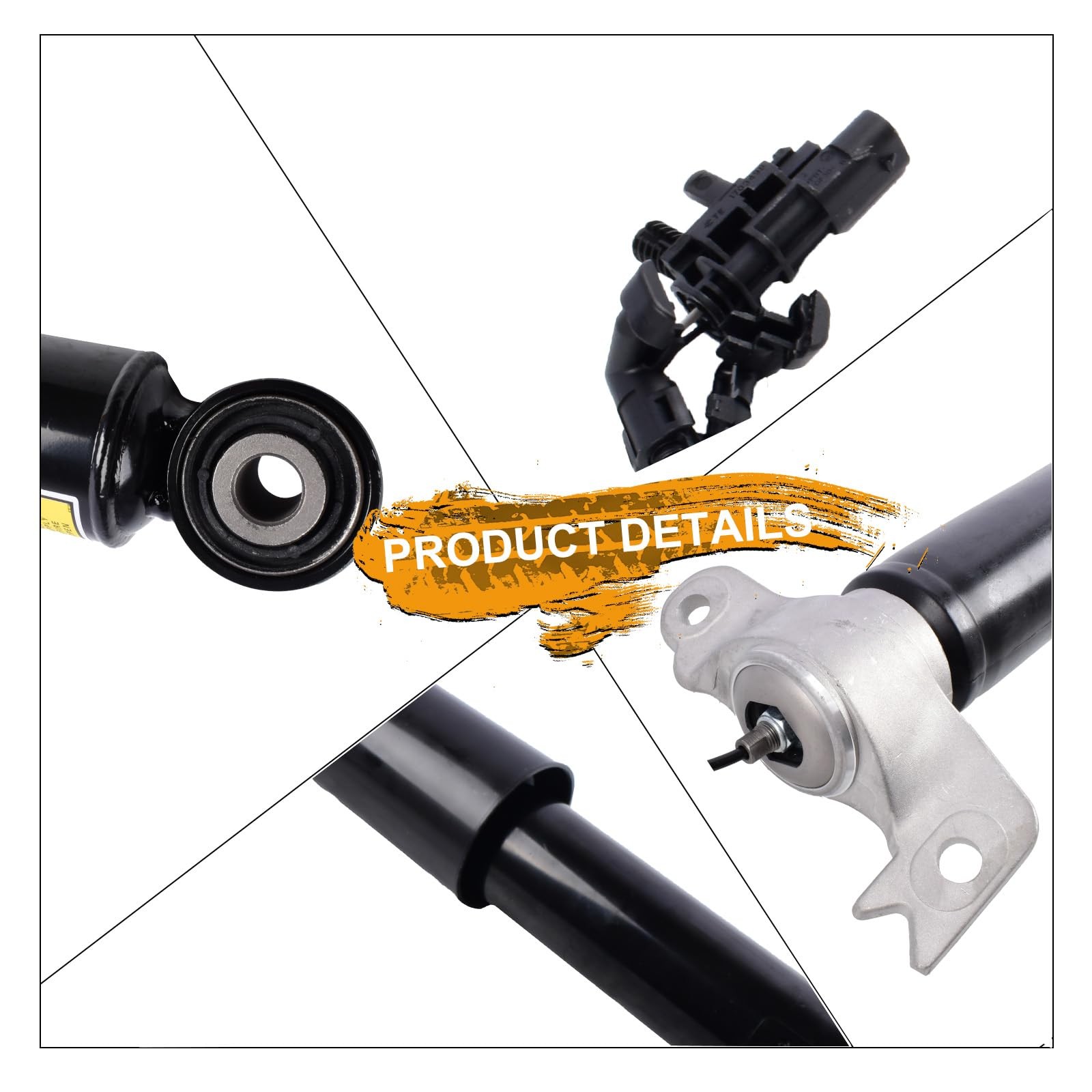Wankecar Pair Rear Air Suspension Shock Absorber W/Electric Assembly Compatible