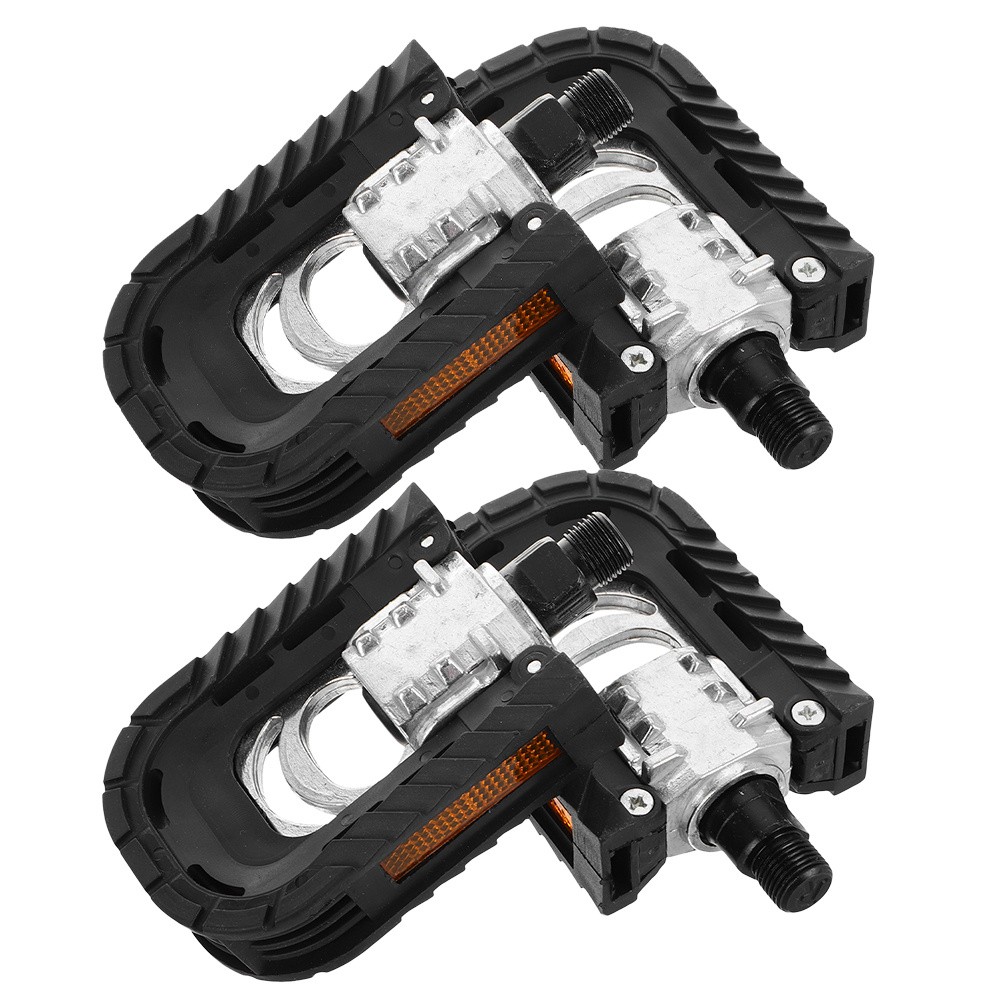 2 Pairs Folding Mountain Bike Pedals Aluminum Alloy Platform Bicycle Flat