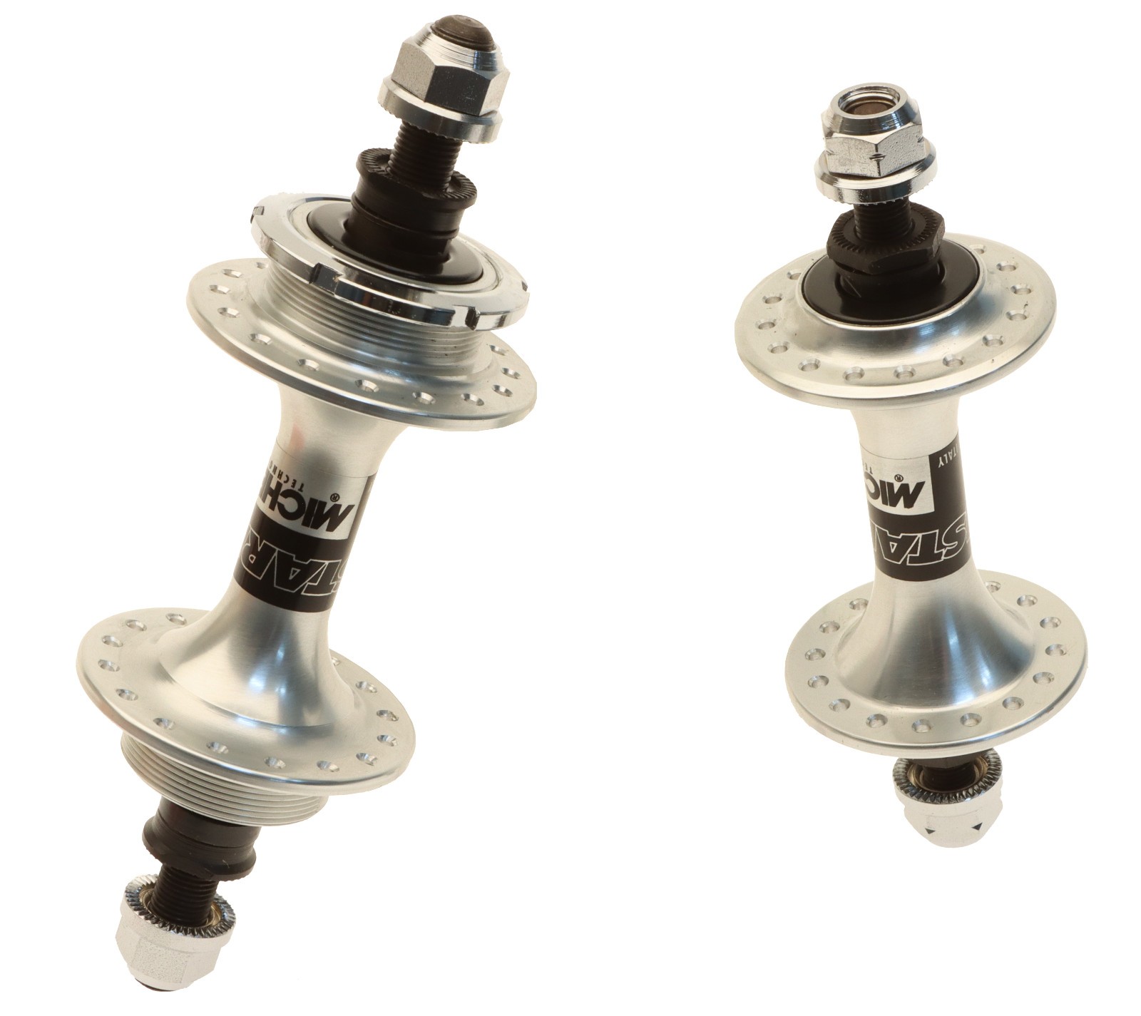 Miche Primato Pista Fixed/Free Gear 32H Low Flange Track Hub Set Silver New