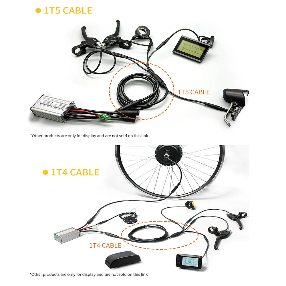 1T2/1T4/1T5 Julet E-bike Waterproof Connecting cable Controller Light Cable NEW