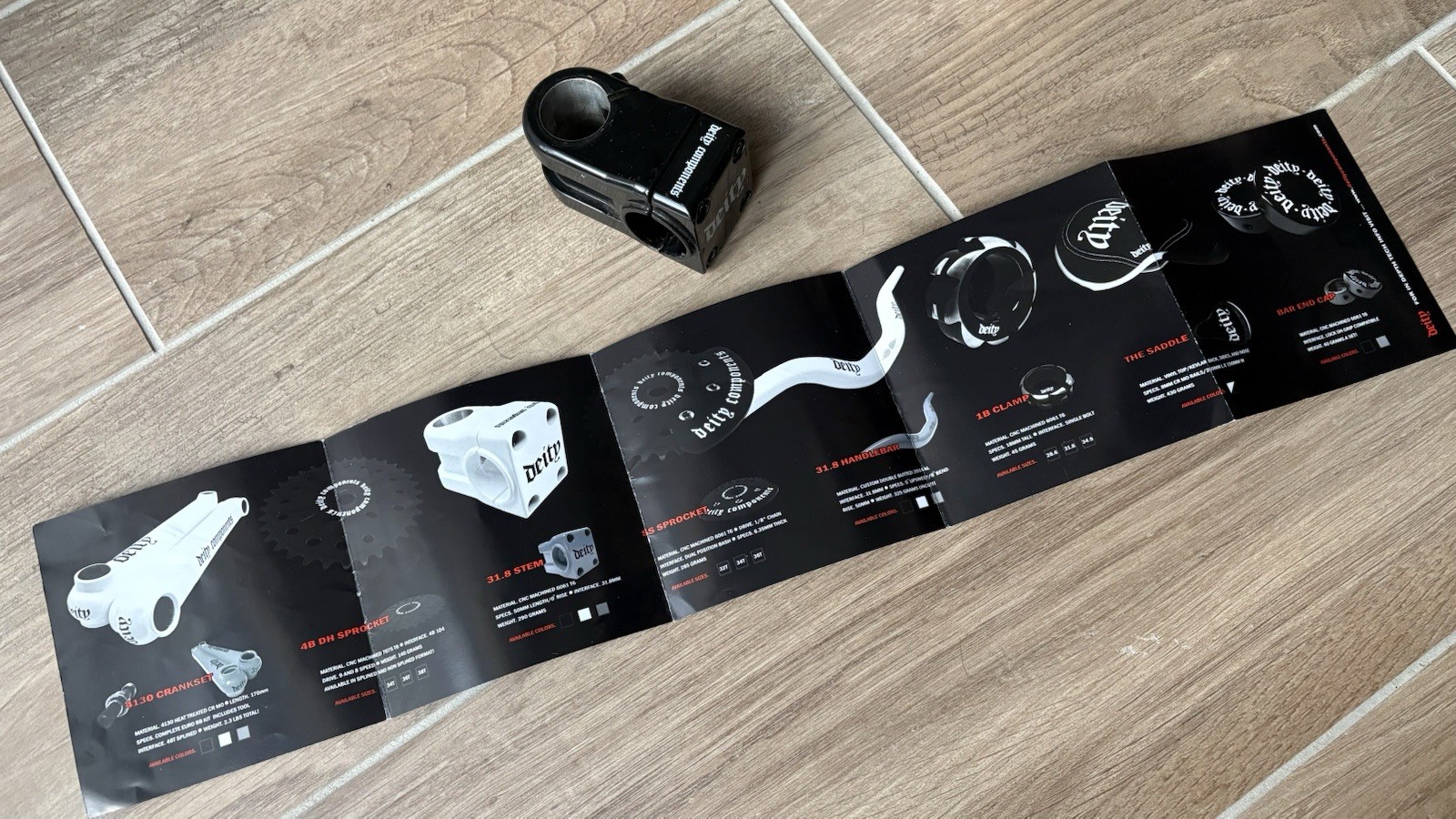 Black Deity 31.8 stem 50mm vintage part over 20 years old with OG 2005 catalog!