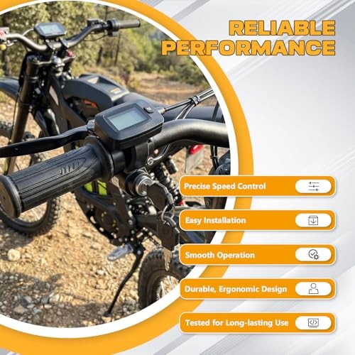 Throttle Integrated Display with M Key Button Speedometer Compatible No Grip