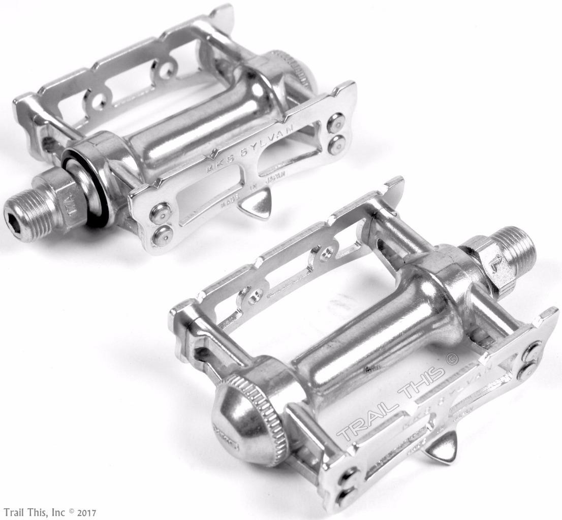 MKS Sylvan Track Alloy Fixed Gear City Road Bicycle Pedals – 9/16″ – Silver