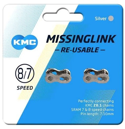 Two Pack NEW KMC 7/8-Speed Missing Link Bike Chain Quick Links fits KMC & SRAM