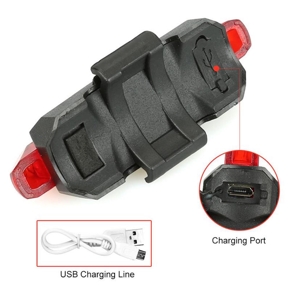 MICRO USB RECHARGEABLE LED Bike LIGHT Bar Head Rear Tail frame Bicycle Beam Lamp