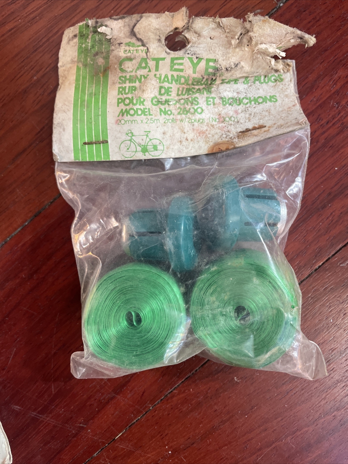 Vtg. CATEYE Handlebar Tape and End-Plugs #2600 Blue, Red, Green or Orange (NJ)