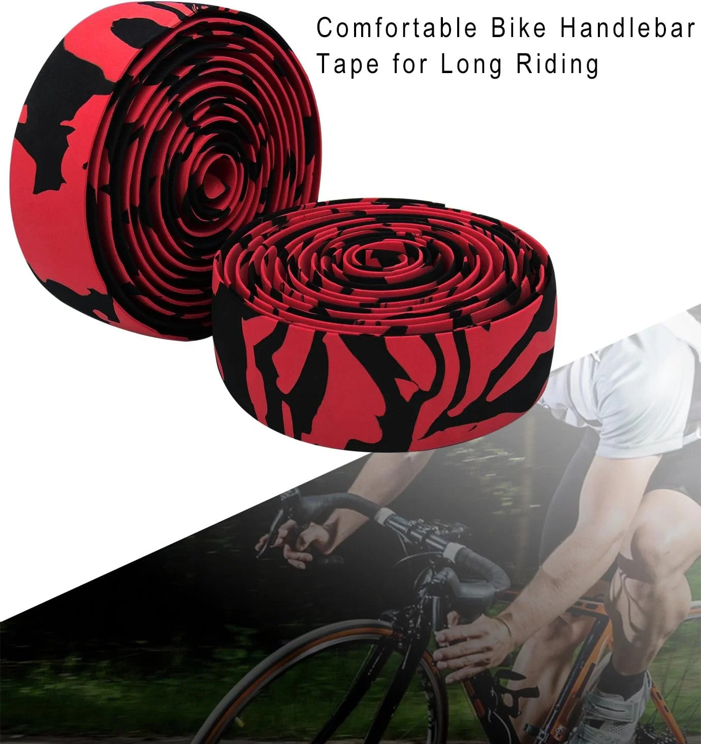 Comfort Gel Road Bike EVA Handlebar Tape Bike Bar Tape Camouflage Series Tape wi