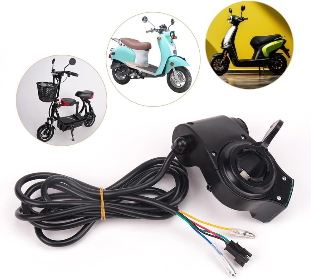 Digital E-Bike Thumb Throttle (12V-72V) with LCD Display for Precise Monitoring