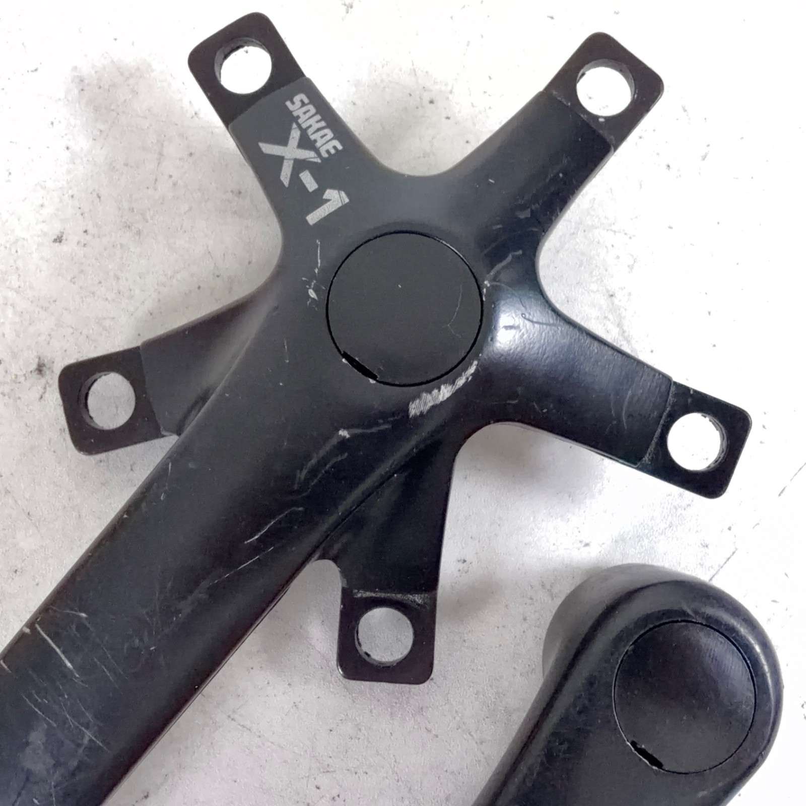 Sakae Japan Vintage X-1 Triple Crankset 110/74 BCD 175mm Arms Square Taper Black