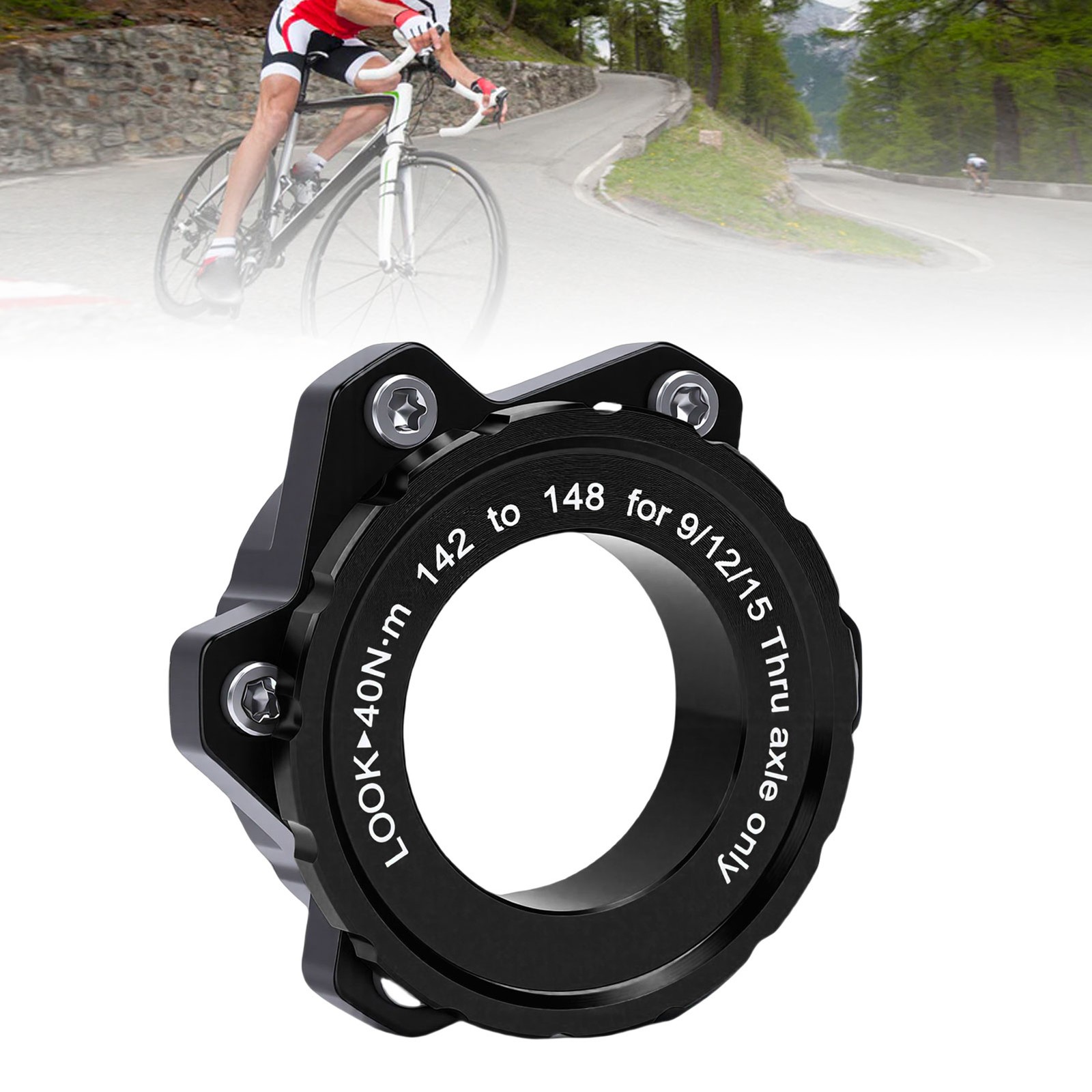 Bike Center Lock Adapter 142mm To 148x12mm Center Lock To 6 Bolt Adapter Fo HQAY