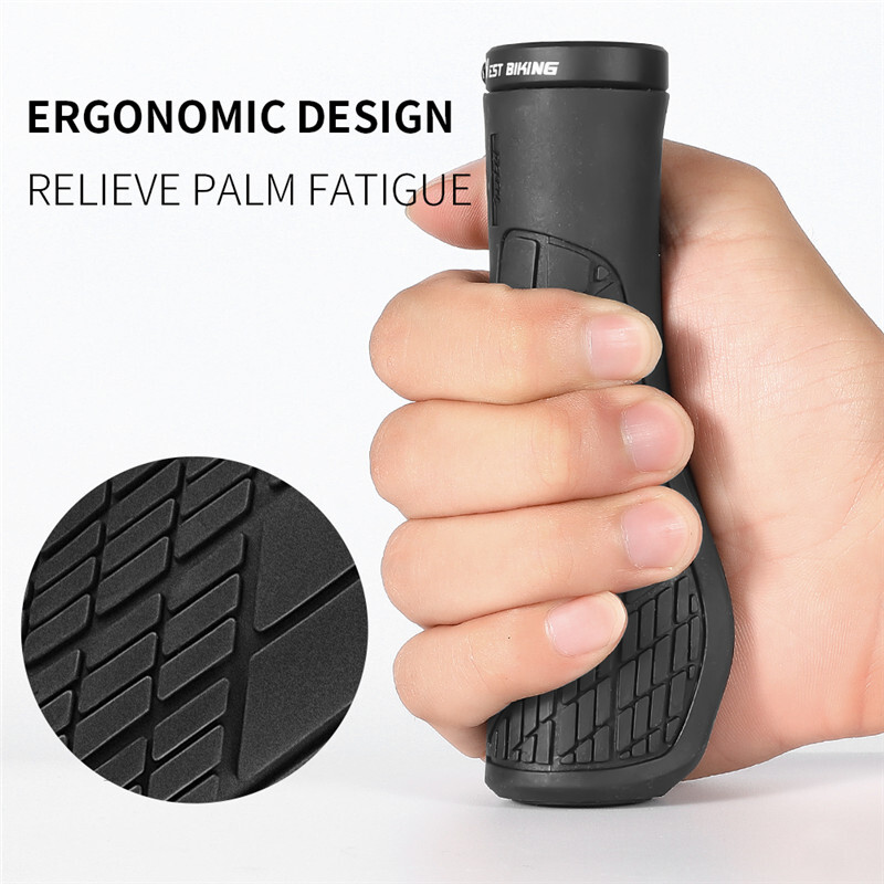WEST BIKING Bicycle Handlebar Grips Ergonomic Lock-on Rubber Cycling Bike Grips
