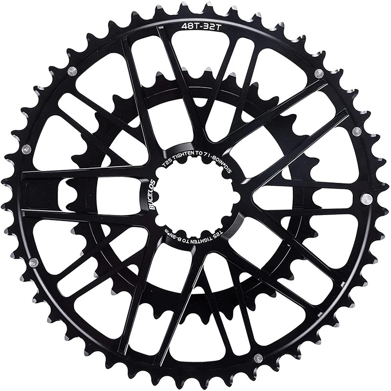 170/172.5mm Cranks Arm Road Gravel Bike Crankset 48-32T with Double Chainring BB