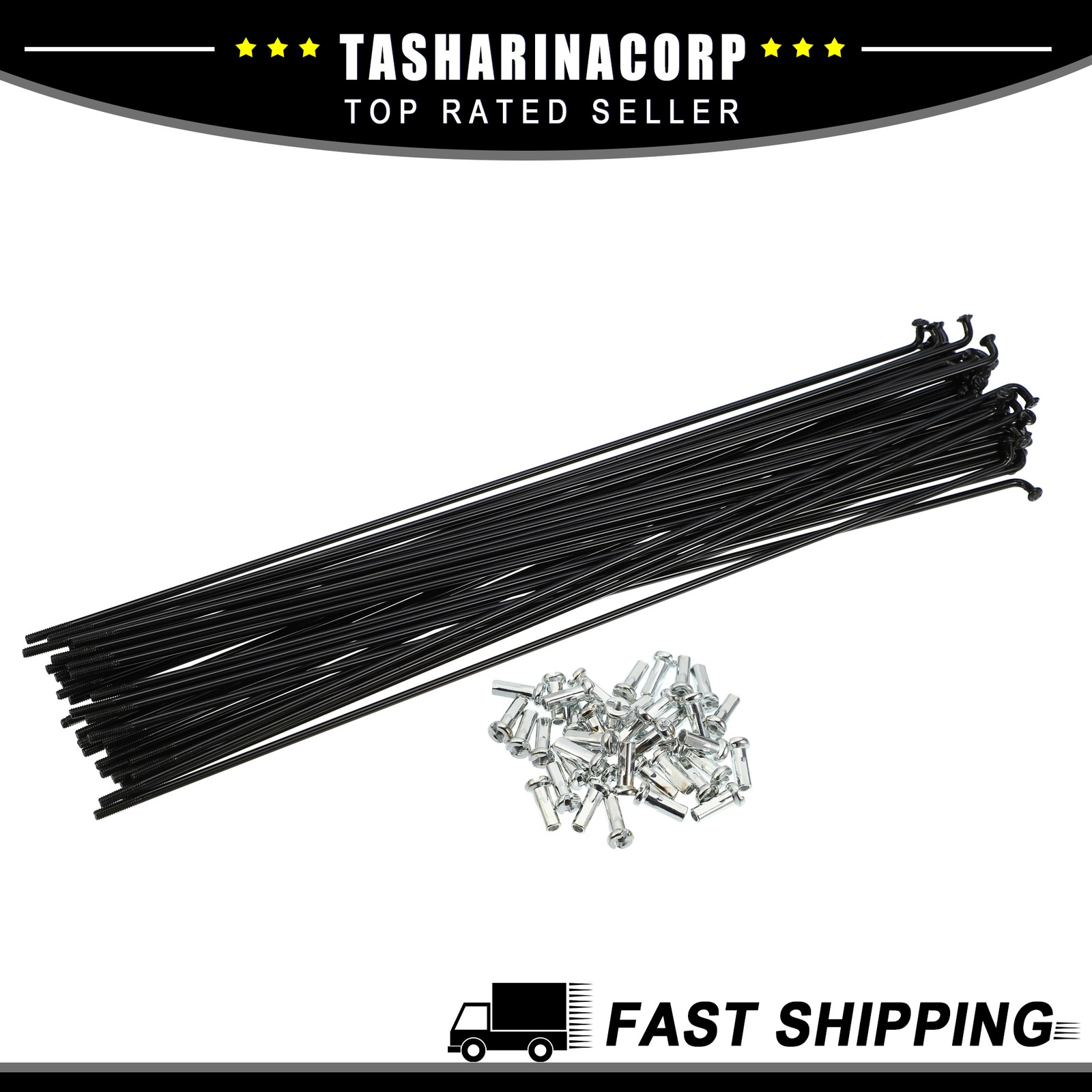 Universal Piece of 40 14G J Bend 218mmx2mm Spokes with Nipples for Bike Steel