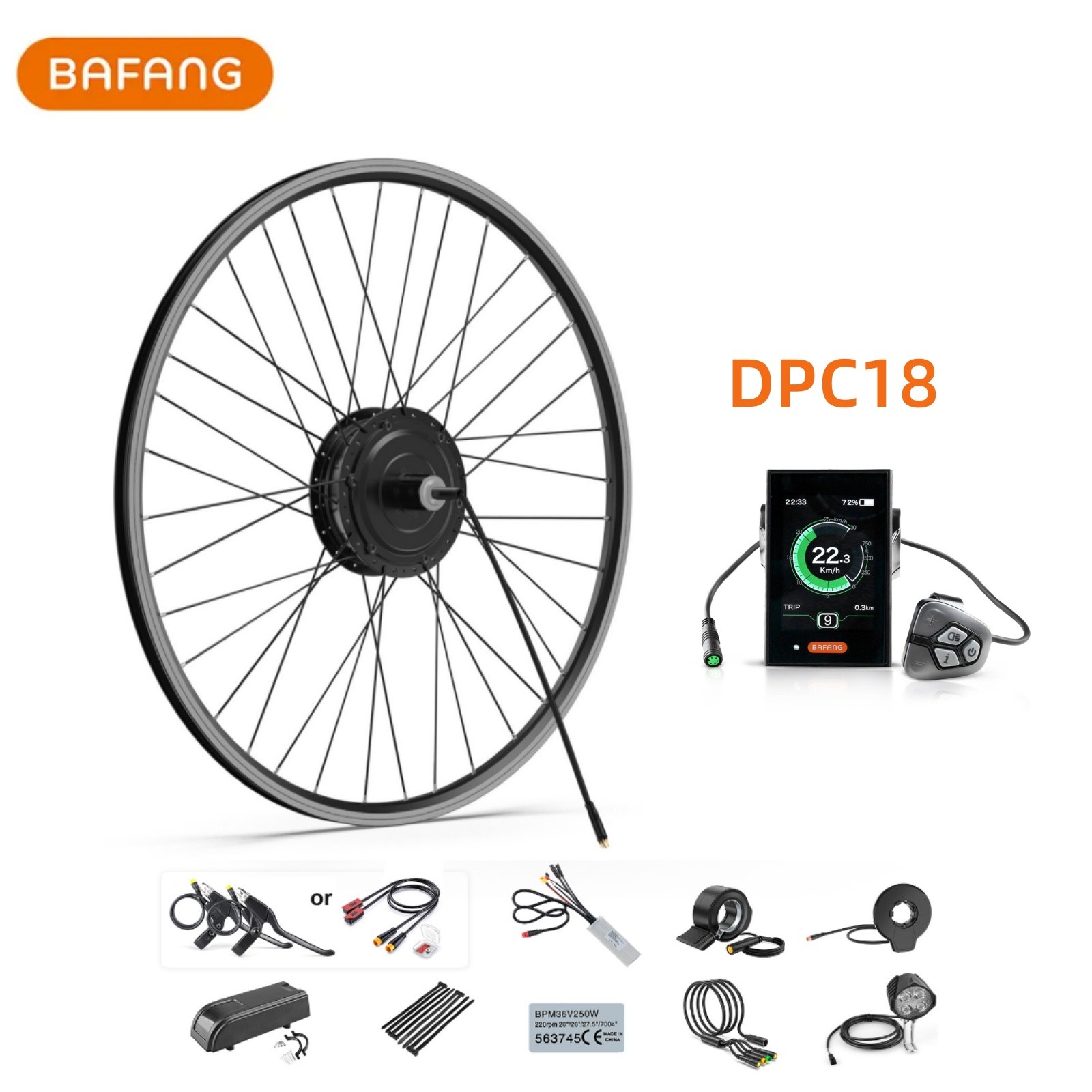 Bafang 48V500W135mm Electric Bicycle Hub Motor Rear Wheel for Cassette Kit USA