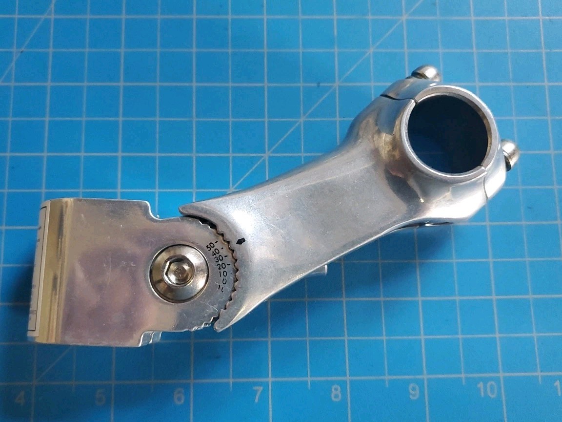 Alloy Adjustable Stem 25.4 x 110mm 0 to 50 degree rise 310 Gr