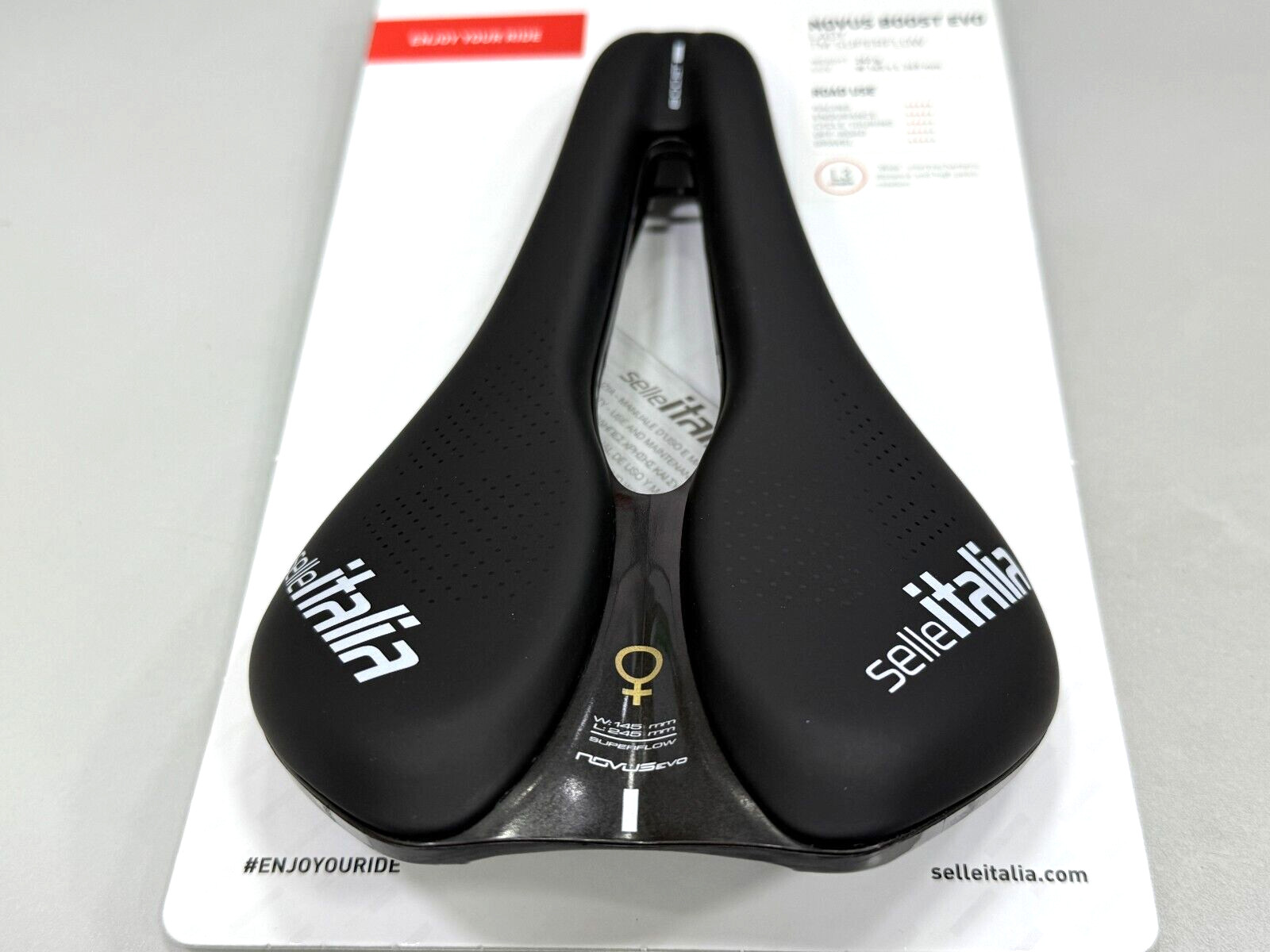 Selle Italia Novus Boost Evo Lady TM Superflow Manganese Saddle L3 (145 x 245mm)