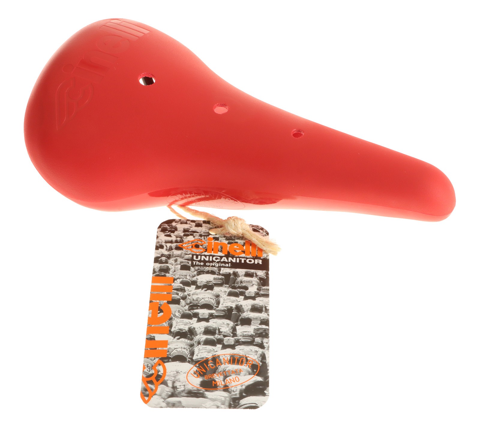 Cinelli Unicanitor Saddle Steel Rails Hard Plastic Shell Red 2012 NEW NOS