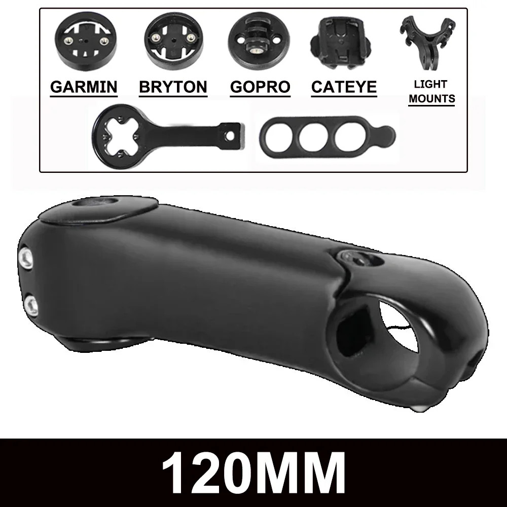 Mountain/Road Bicycle Carbon Stem 3 Degrees Adjust with Computer Mounts