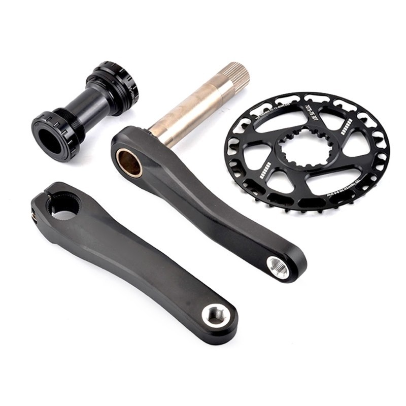 Durability Short Crankset Hollows Aluminum Enhances Power Transfer Cycling Part