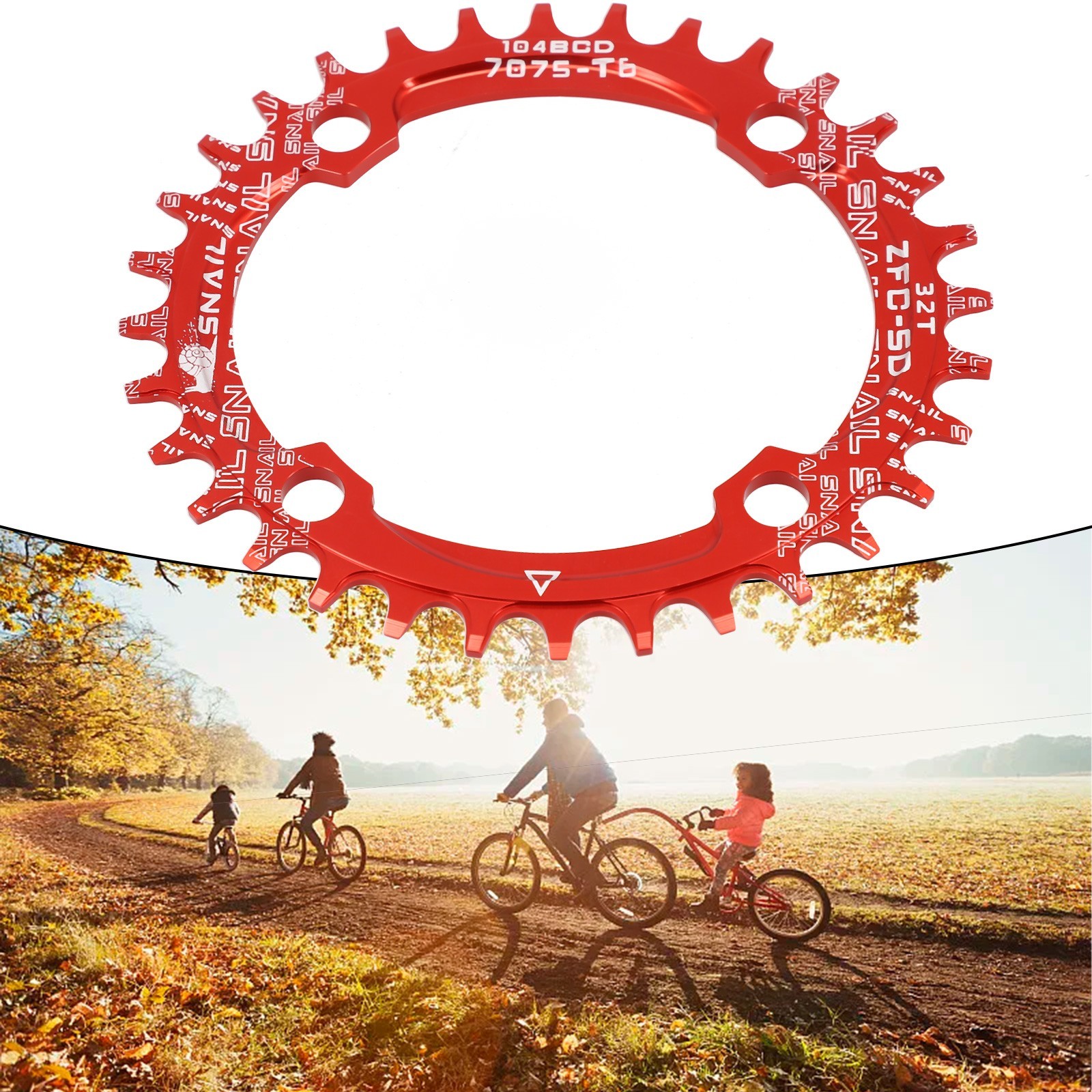 SNAIL Bearing Narrow Wide 1pc Bicycle Chainwheel Round Oval Disc Bike Cycling