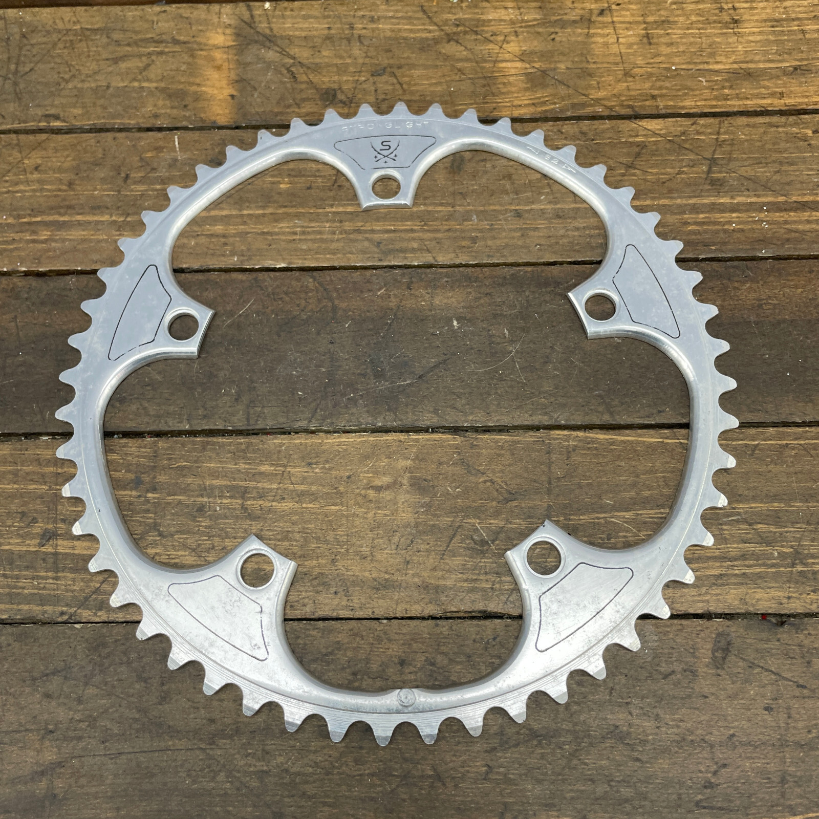 Vintage Stronglight 52t Chainring 52 Tooth 144 BCD Alloy Alloy Eroica Race