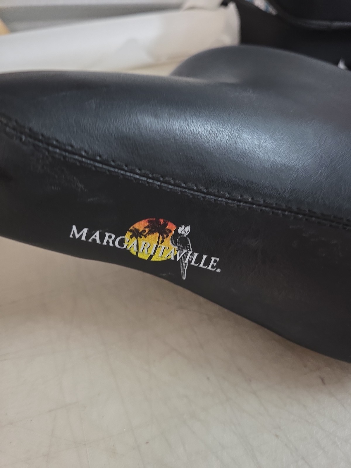 OEM Margaritaville Black Leather Bicycle Saddle/Seat Universal Fit Unisex Adult