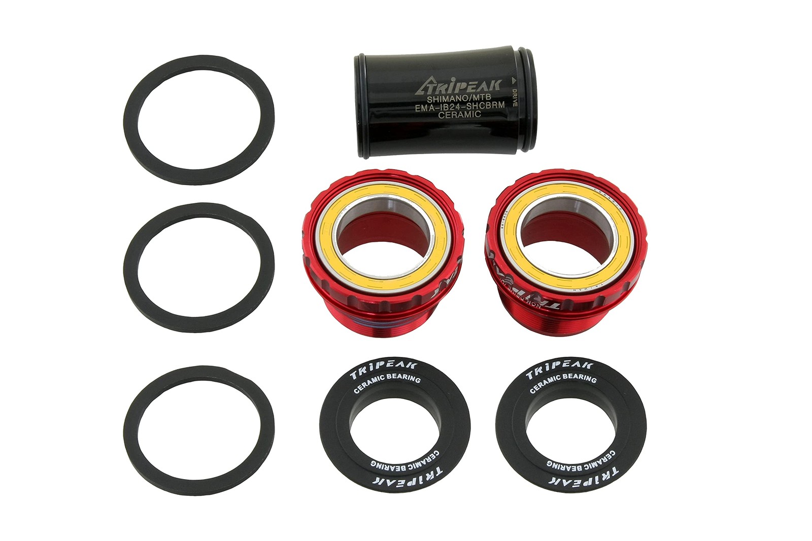 TRiPEAK Bottom Bracket BSA/ITA/C60/CR1/T47, with Ceramic Bearings for 24mm Sh…
