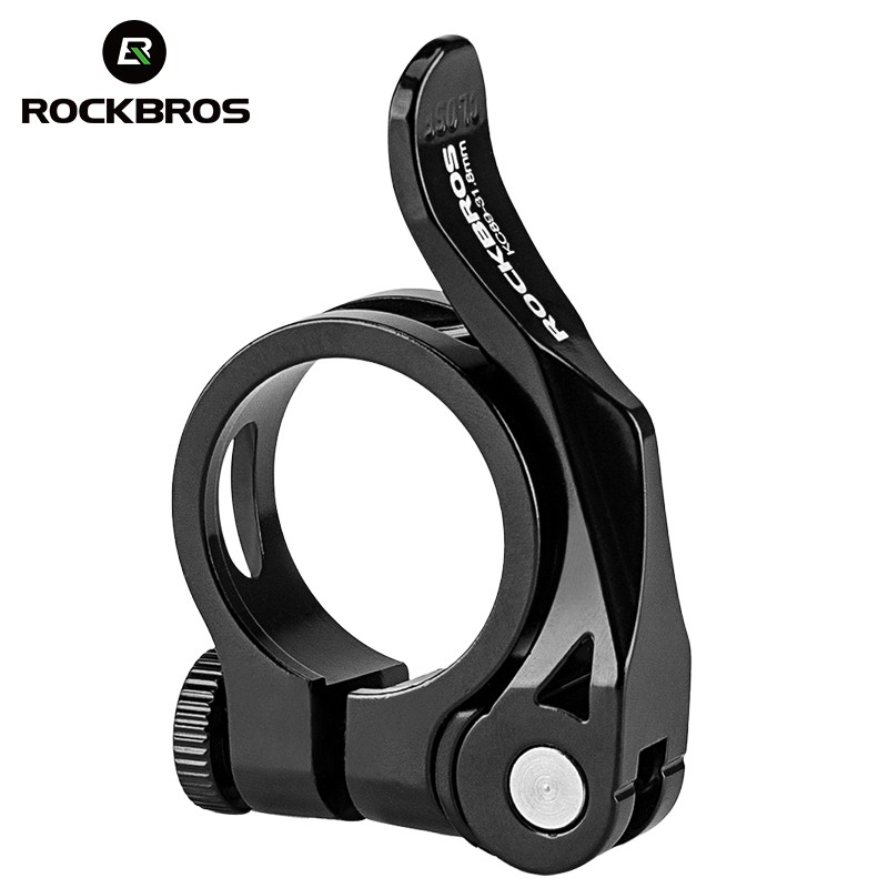 ROCKBROS Bike Seatpost Clamp MTB Quick Release Seat Post Collar 31.8/34.9mm